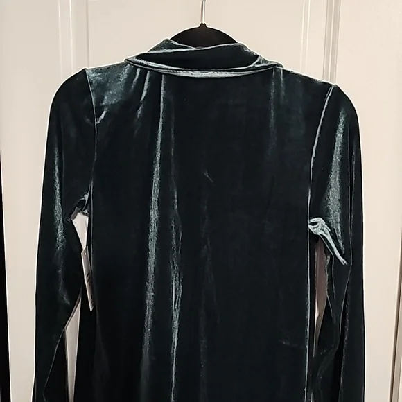 Pink Rose x Dry Goods Evergreen Velour Long Sleeves Cardigan Jacket XS NWT - Picture 15 of 16